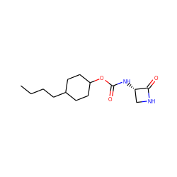 CCCCC1CCC(OC(=O)N[C@H]2CNC2=O)CC1 ZINC000219263445