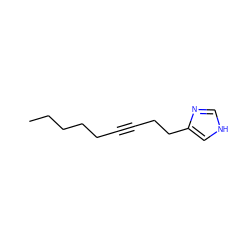 CCCCCC#CCCc1c[nH]cn1 ZINC000013795238