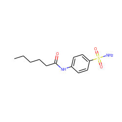 CCCCCC(=O)Nc1ccc(S(N)(=O)=O)cc1 ZINC000001689018