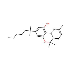 CCCCCC(C)(C)c1cc(O)c2c(c1)OC(C)(C)[C@@H]1CC=C(C)C[C@@H]21 ZINC000013478183