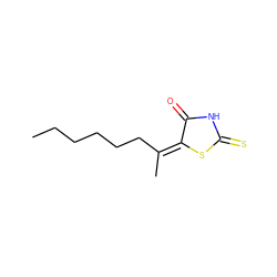 CCCCCC/C(C)=C1/SC(=S)NC1=O ZINC000003160768