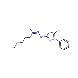 CCCCCC/C(C)=N\NC1=NC(c2ccccc2)=C(C)C1 ZINC000169330813