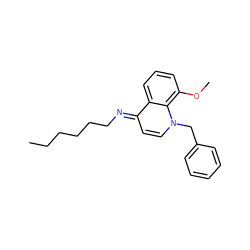 CCCCCC/N=c1\ccn(Cc2ccccc2)c2c(OC)cccc12 ZINC000013741413