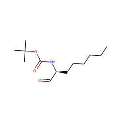 CCCCCC[C@@H](C=O)NC(=O)OC(C)(C)C ZINC000013588591