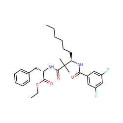 CCCCCC[C@@H](NC(=O)c1cc(F)cc(F)c1)C(C)(C)C(=O)N[C@@H](Cc1ccccc1)C(=O)OCC ZINC000026955255