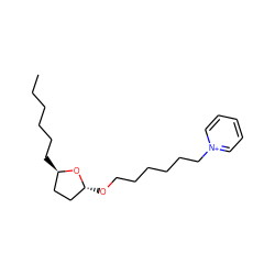 CCCCCC[C@@H]1CC[C@@H](OCCCCCC[n+]2ccccc2)O1 ZINC000029315753