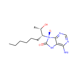 CCCCCC[C@H]([C@H](C)O)[N@@+]1([O-])C(=O)Nc2c(N)ncnc21 ZINC000253752302