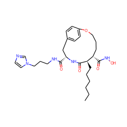 CCCCCC[C@H]1C(=O)N[C@H](C(=O)NCCCn2ccnc2)Cc2ccc(cc2)OCCC[C@@H]1C(=O)NO ZINC000026641319