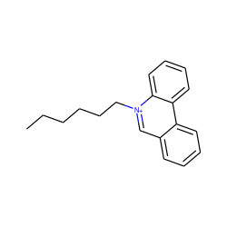 CCCCCC[n+]1cc2ccccc2c2ccccc21 ZINC000137445844