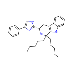 CCCCCC1(CCCCC)N[C@H](c2nc(-c3ccccc3)c[nH]2)Cc2c1[nH]c1ccccc21 ZINC000001907773