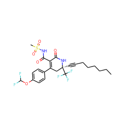 CCCCCCC#C[C@]1(C(F)(F)F)CC(c2ccc(OC(F)F)cc2)=C(C(=O)NS(C)(=O)=O)C(=O)N1 ZINC001772586721