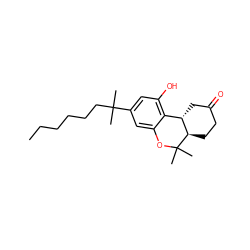 CCCCCCC(C)(C)c1cc(O)c2c(c1)OC(C)(C)[C@@H]1CCC(=O)C[C@@H]21 ZINC000001542930