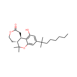 CCCCCCC(C)(C)c1cc(O)c2c(c1)OC(C)(C)[C@@H]1CCOC(=O)C[C@@H]21 ZINC000169346903