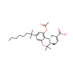 CCCCCCC(C)(C)c1cc(OC(C)=O)c2c(c1)OC(C)(C)[C@@H]1CC=C(C(=O)O)C[C@@H]21 ZINC000026968425