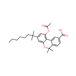 CCCCCCC(C)(C)c1cc(OC(C)=O)c2c(c1)OC(C)(C)c1ccc(C(=O)O)cc1-2 ZINC000013765610