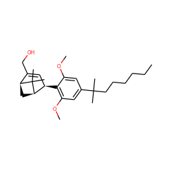 CCCCCCC(C)(C)c1cc(OC)c([C@@H]2C=C(CO)[C@@H]3C[C@H]2C3(C)C)c(OC)c1 ZINC000033821982