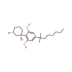 CCCCCCC(C)(C)c1cc(OC)c([C@]2(O)CCC[C@@H](C)C2)c(OC)c1 ZINC000167057004