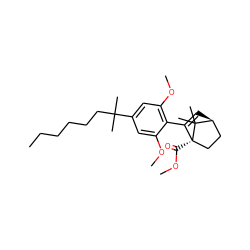 CCCCCCC(C)(C)c1cc(OC)c(C2=C[C@H]3CC[C@]2(C(=O)OC)C3(C)C)c(OC)c1 ZINC000117473154