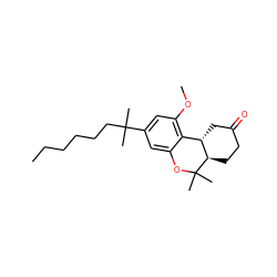 CCCCCCC(C)(C)c1cc(OC)c2c(c1)OC(C)(C)[C@@H]1CCC(=O)C[C@@H]21 ZINC000029553924