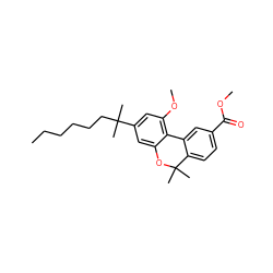 CCCCCCC(C)(C)c1cc(OC)c2c(c1)OC(C)(C)c1ccc(C(=O)OC)cc1-2 ZINC000013813993