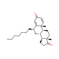 CCCCCCC[C@@H]1C[C@@H]2[C@H](CC[C@]3(C)C(=O)CC[C@@H]23)[C@@]2(C)C=CC(=O)C=C12 ZINC000014946858