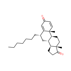 CCCCCCC[C@H]1C[C@@H]2[C@H](CC[C@]3(C)C(=O)CC[C@@H]23)[C@@]2(C)C=CC(=O)C=C12 ZINC000014946836