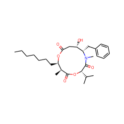 CCCCCCC[C@H]1OC(=O)C[C@H](O)[C@H](Cc2ccccc2)N(C)C(=O)[C@H](C(C)C)OC(=O)[C@H]1C ZINC000038140027