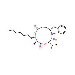 CCCCCCC[C@H]1OC(=O)CC[C@H](Cc2ccccc2)N(C)C(=O)[C@H](C(C)C)OC(=O)[C@H]1C ZINC000038140038