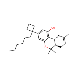 CCCCCCC1(c2cc(O)c3c(c2)OC(C)(C)[C@@H]2CC=C(C)C[C@@H]32)CCC1 ZINC000028711187