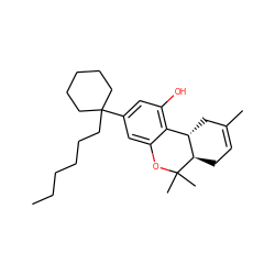 CCCCCCC1(c2cc(O)c3c(c2)OC(C)(C)[C@@H]2CC=C(C)C[C@@H]32)CCCCC1 ZINC000028711188