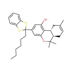 CCCCCCC1(c2cc(O)c3c(c2)OC(C)(C)[C@@H]2CC=C(C)C[C@@H]32)Sc2ccccc2S1 ZINC000013524419