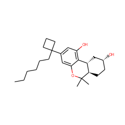 CCCCCCC1(c2cc(O)c3c(c2)OC(C)(C)[C@@H]2CC[C@@H](O)C[C@@H]32)CCC1 ZINC000064548621