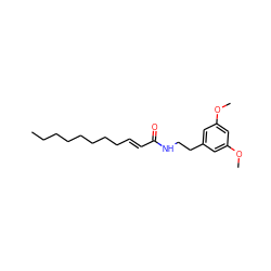 CCCCCCCC/C=C/C(=O)NCCc1cc(OC)cc(OC)c1 ZINC000036294774