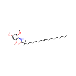 CCCCCCCC/C=C/CCCCCCC(C)(C)C(=O)Nc1c(OC)cc(OC)cc1OC ZINC000036349531