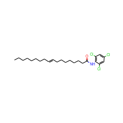 CCCCCCCC/C=C/CCCCCCCC(=O)Nc1c(Cl)cc(Cl)cc1Cl ZINC000036349480