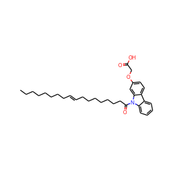 CCCCCCCC/C=C/CCCCCCCC(=O)n1c2ccccc2c2ccc(OCC(=O)O)cc21 ZINC000049774958