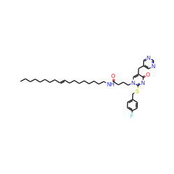 CCCCCCCC/C=C/CCCCCCCCNC(=O)CCCn1cc(Cc2cncnc2)c(=O)nc1SCc1ccc(F)cc1 ZINC000034799672