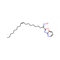 CCCCCCCC/C=C\CCCCCCC/C(=N/O)c1nc2ncccc2o1 ZINC000034803351