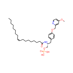 CCCCCCCC/C=C\CCCCCCCC(=O)N[C@@H](COP(=O)(O)O)Cc1ccc(OCc2cc(OC)ccn2)cc1 ZINC000036178940