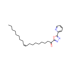 CCCCCCCC/C=C\CCCCCCCC(=O)c1nnc(-c2ccccn2)o1 ZINC000034803592