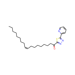 CCCCCCCC/C=C\CCCCCCCC(=O)c1nnc(-c2ccccn2)s1 ZINC000044405639