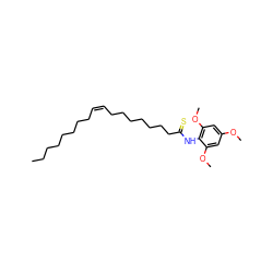 CCCCCCCC/C=C\CCCCCCCC(=S)Nc1c(OC)cc(OC)cc1OC ZINC000036349688