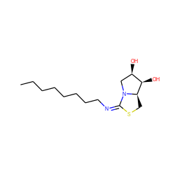 CCCCCCCC/N=C1/SC[C@@H]2[C@H](O)[C@H](O)CN12 ZINC001772613455