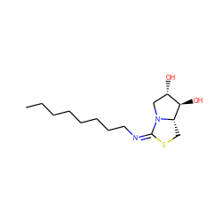 CCCCCCCC/N=C1/SC[C@H]2[C@H](O)[C@@H](O)CN12 ZINC001772644129