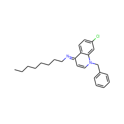 CCCCCCCC/N=c1\ccn(Cc2ccccc2)c2cc(Cl)ccc12 ZINC000036080438