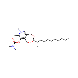 CCCCCCCCC[C@H](C)[C@@H]1OCc2c[n+](C)c(C)c(OC(=O)N(C)C)c2CO1 ZINC000653821664