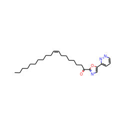 CCCCCCCCCC/C=C\CCCCCCC(=O)c1ncc(-c2cccnn2)o1 ZINC000034803709