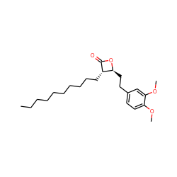 CCCCCCCCCC[C@@H]1C(=O)O[C@H]1CCc1ccc(OC)c(OC)c1 ZINC000066098888