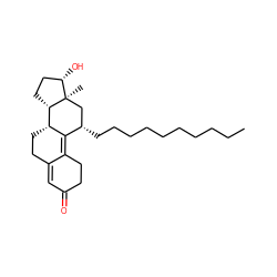 CCCCCCCCCC[C@H]1C[C@]2(C)[C@@H](O)CC[C@H]2[C@H]2CCC3=CC(=O)CCC3=C12 ZINC000034799882