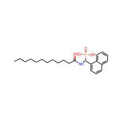 CCCCCCCCCCCC(=O)N[C@@H](c1cccc2ccccc12)P(=O)(O)O ZINC000071331631